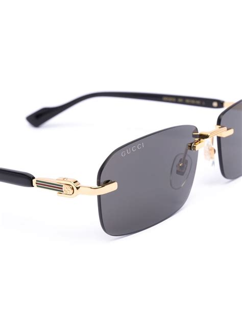 gucci semi rimless rectangle glasses|gucci eyeglass frames eyeglasses.